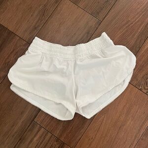 Lululemon hotty hot white shorts